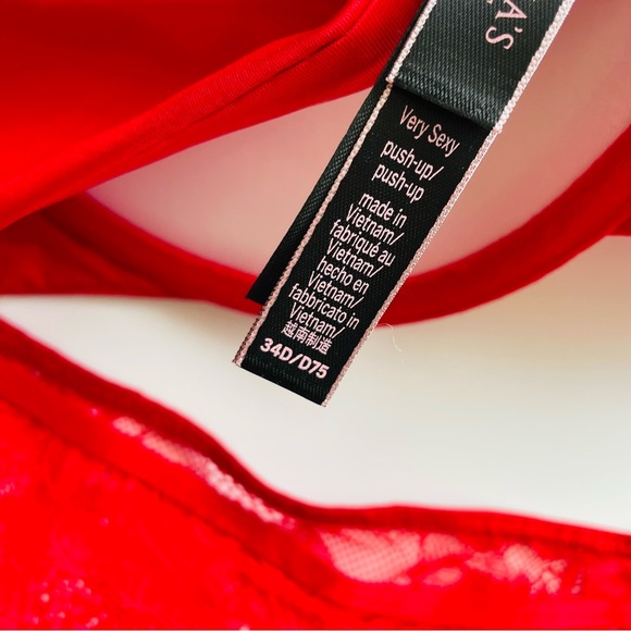 34D MEDIUM Victoria’s Secret red bra set - Picture 5 of 6